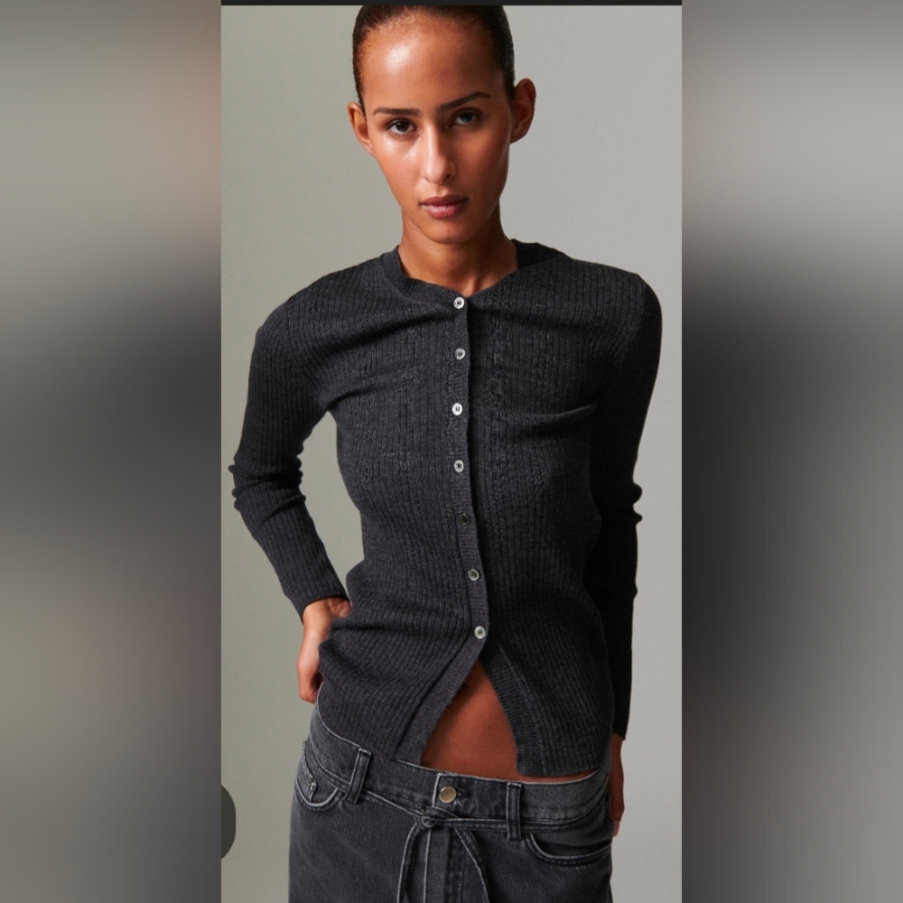 DAY Birger ét Mikkelsen Dixondaily elements - DARK GREY MELANGE Cardigan Sweater